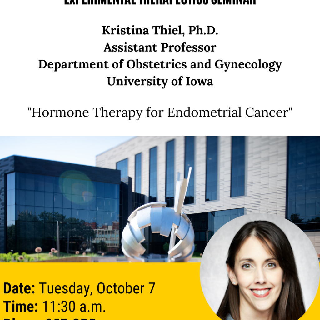 College of Pharmacy PSET Seminar Series: Kristina Thiel, PhD promotional image